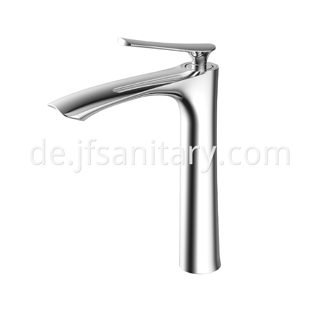 chrome single handle bathroom faucet